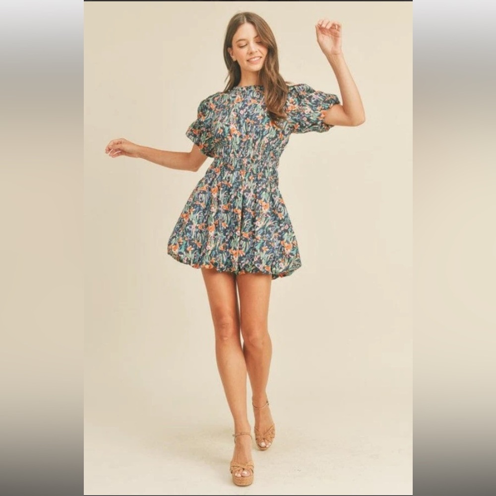 Mini Floral Bubble Dress